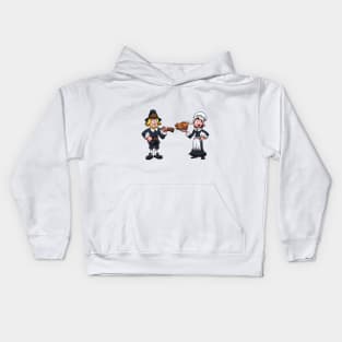 Pilgrim Man And Woman Kids Hoodie